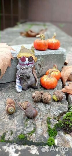 Брошь винтаж лëн