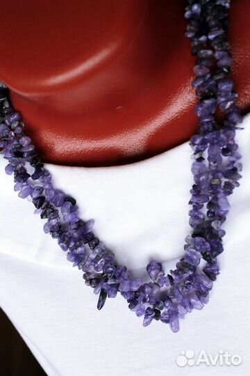 Бусы и браслет из аметиста СССР