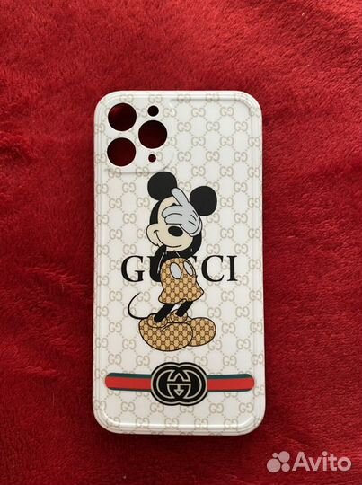 Чехол TRU Gucci Микки Маус (белый) iPhone 11 Pro