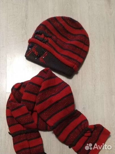 Комплект шапка и шарф женский