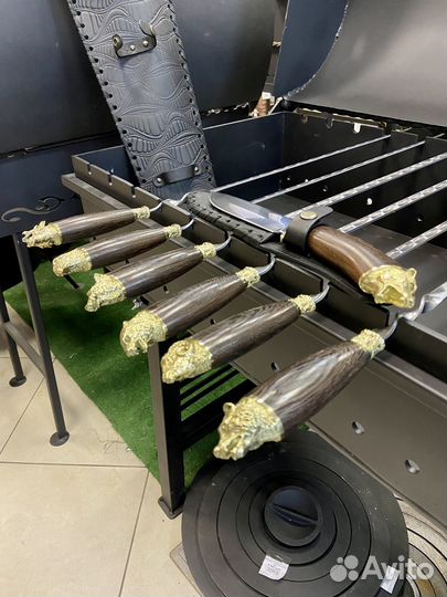 Шампуры с головами зверей в наборе