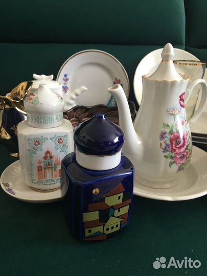 Посуда СССР фарфор, керамика чайник, чашки