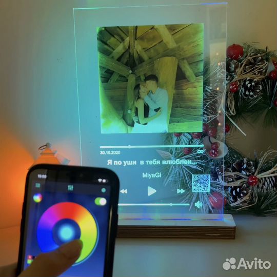 Подарок на день рождения Фото на стекле