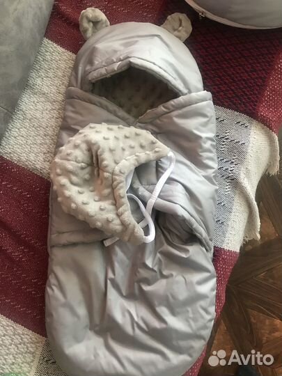 Конверт зимний на овчине до 3 мес