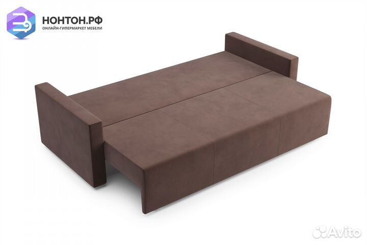 Диван еврокнижка Виена коричневый