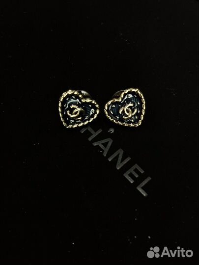 Серьги брошь chanel