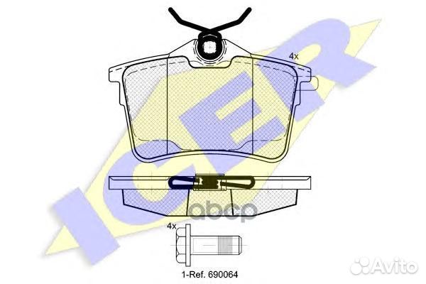 Колодки торм.диск. Partner 08- 181895 Icer