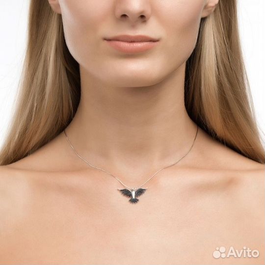Подвеска Птица серебро 925