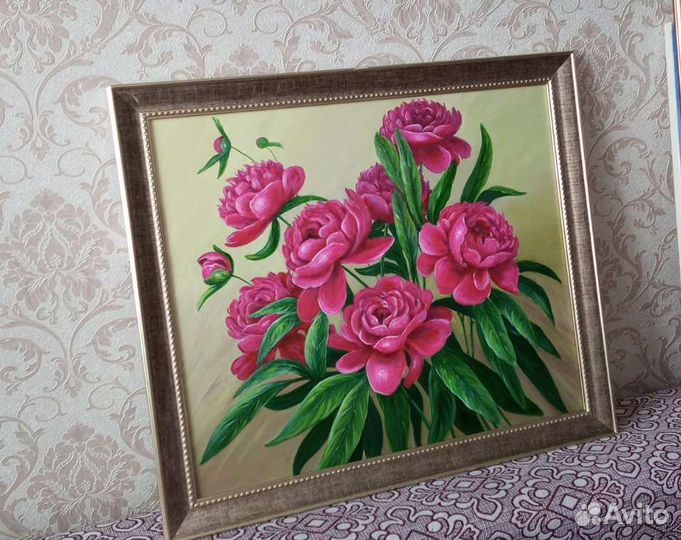 Картина маслом на холсте цветы