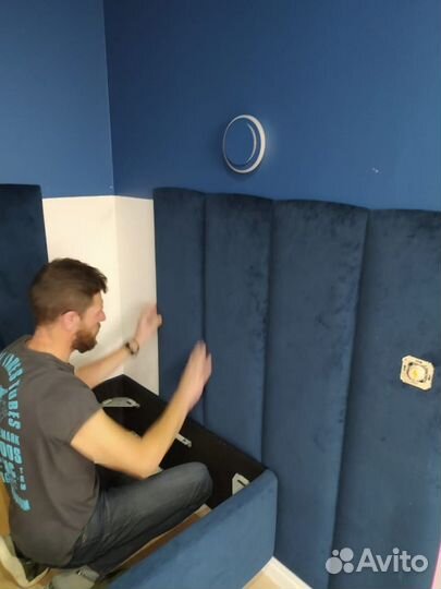 Мягкие стеновые панели, детская кровать