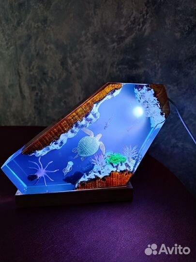 Ночник светильник из эпоксидной смолы