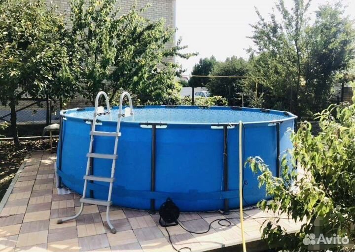 Бассейн 457*122см Bestway Steel Pro Max синий