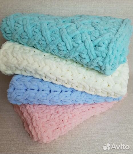 Плед вязаный детский ручная работа