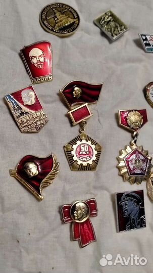 Значки СССР Ленин и др