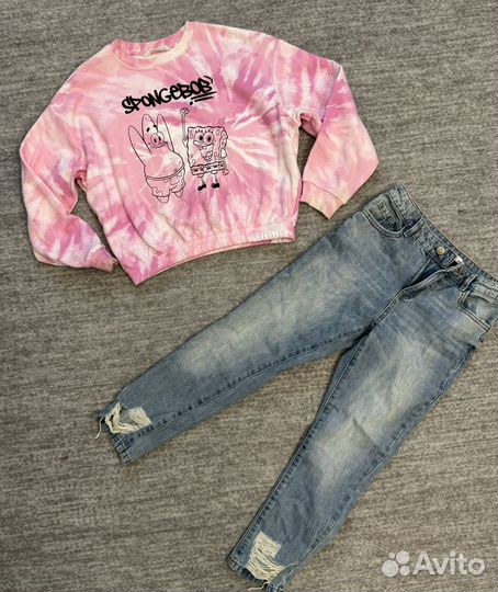 Джинсы и кофта для девочки