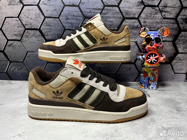 Кроссовки мужские Adidas Forum low коричн