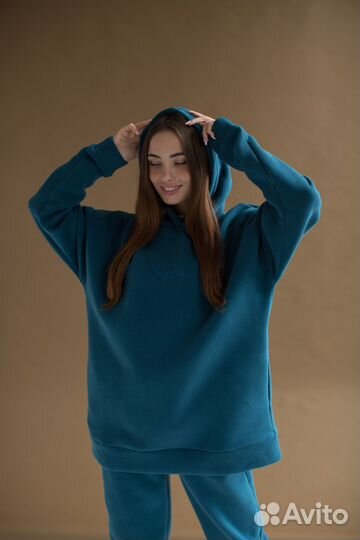 Ткань футер 3х нитка начес с эффектом велюра