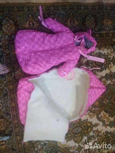 Конверт на выписку для девочки осень зима