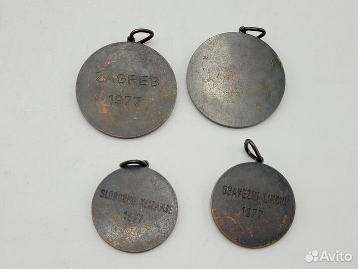 Набор медалей 4 шт Золотой конек загреба