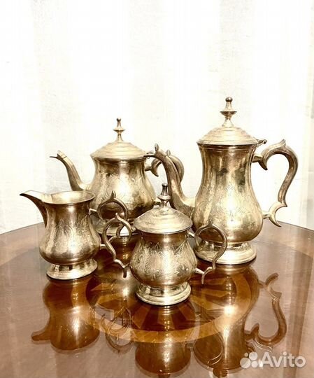 Сервиз чайно-кофейный серебрение винтаж Европа