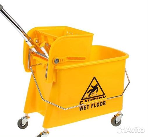 Ведро-Тележка для уборки на колесах cleaning B2B