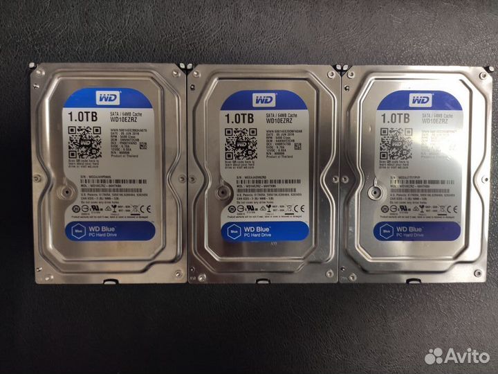 HDD WD BLue 1 Тб меленький пробег, не китай