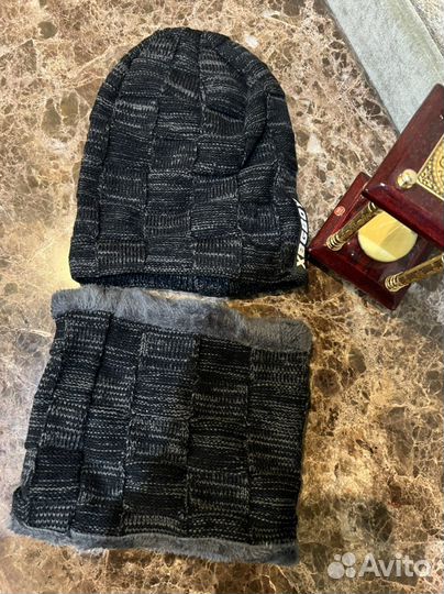 Шапка и снуд мужской
