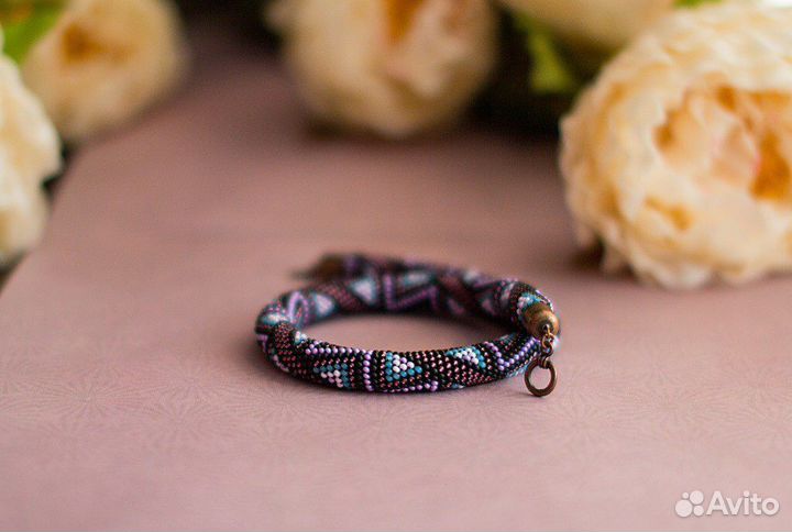 Жгут из бисера Черника