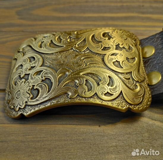 Ремень из толстой натуральной кожи