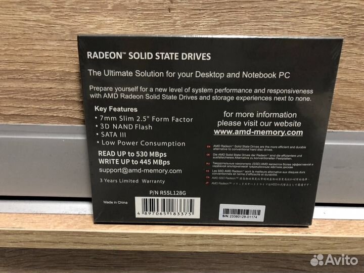 SSD 128 гб AMD Radeon R5