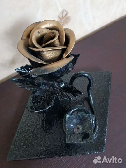 Подсвечник - роза кованая