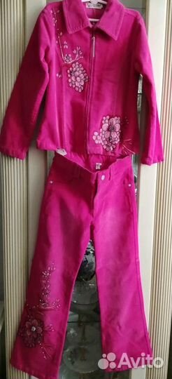 Новый брючный велюровый костюм для девочки 8-11лет