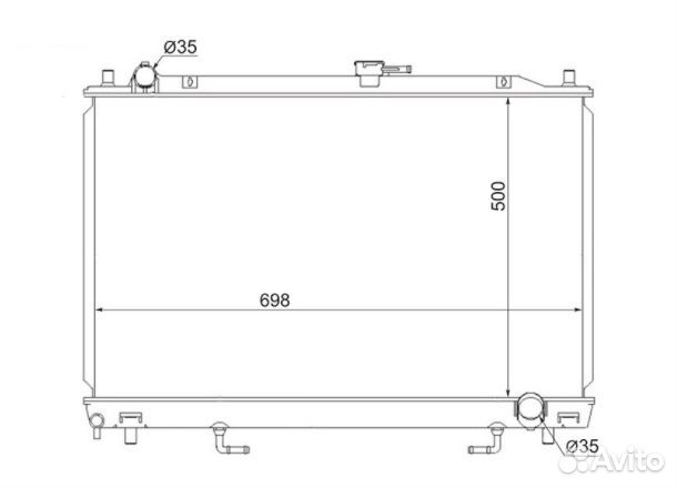 Радиатор Mitsubishi Pajero 6G72/74 1999-2006