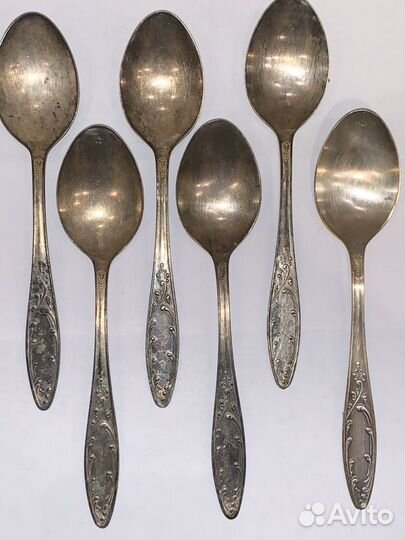 Ложки столовые, десертные, мельхиор, СССР