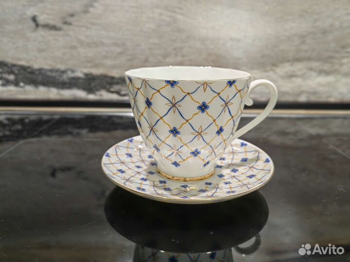 Чайная пара лфз кобальтовая сетка