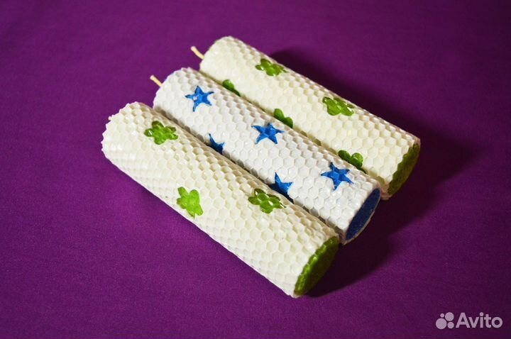 Набор декоративных свечей из вощины