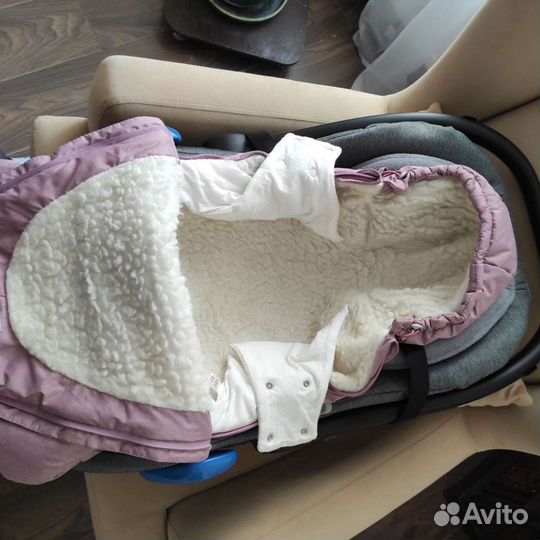 Конверт для новорожденного на овчине