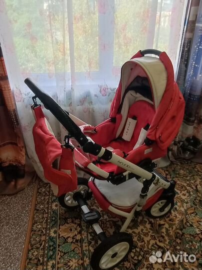 Коляска 2 в 1 riko Bruno red Sport