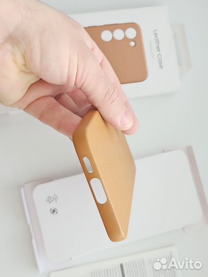 Кожанный чехол S23 plus. Оригинал