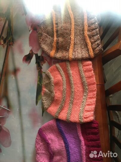 Вязаные шапки, береты. повязки