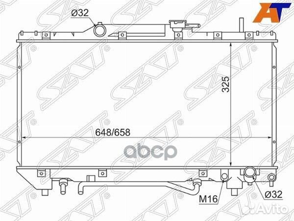 Радиатор Toyota Caldina (T190) 92-02 / Carina