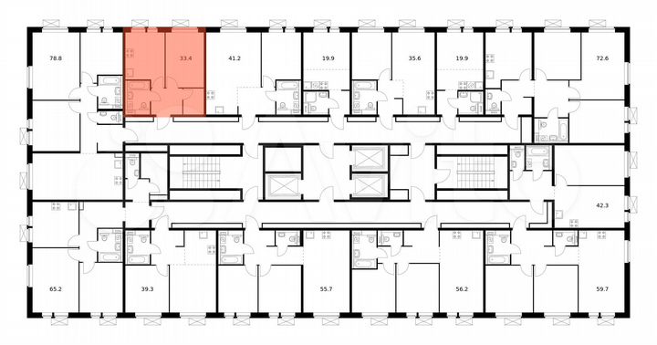 1-к. квартира, 33,4 м², 17/17 эт.
