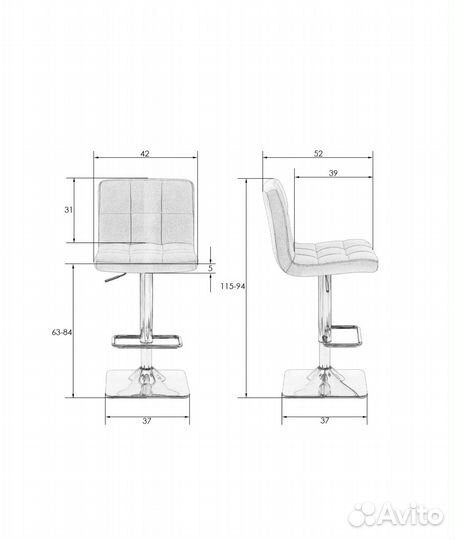 Стул барный для бровиста и визажиста