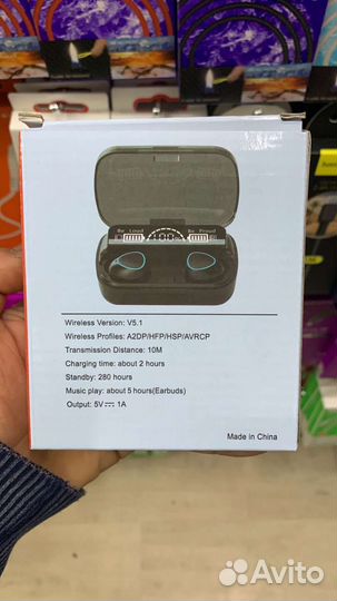 Беспроводные наушники М10 с PowerBank