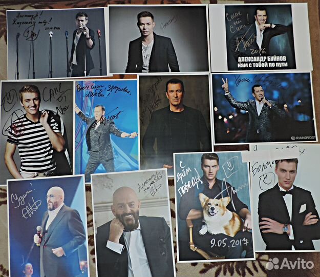 Автографы : А.Воробьев,Шура,Р.Газманов.Н.Басков