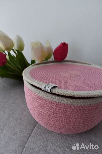 Корзина для хранения из хлопкового шнура