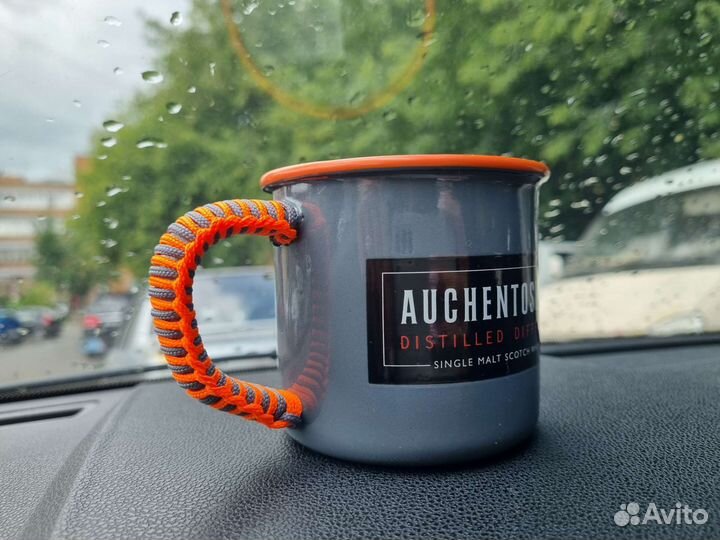 Эмалированная кружка в оплётке паракорд