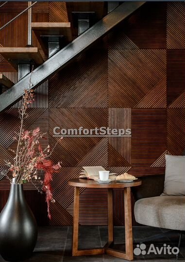 Деревянная лестница под ключ