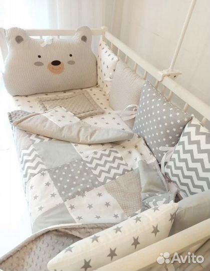 Бортики подушки в детскую кроватку