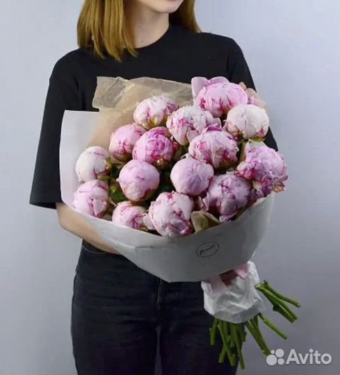 7 Пионов, 15 Пионов, Букет пионов, Доставка Пионы